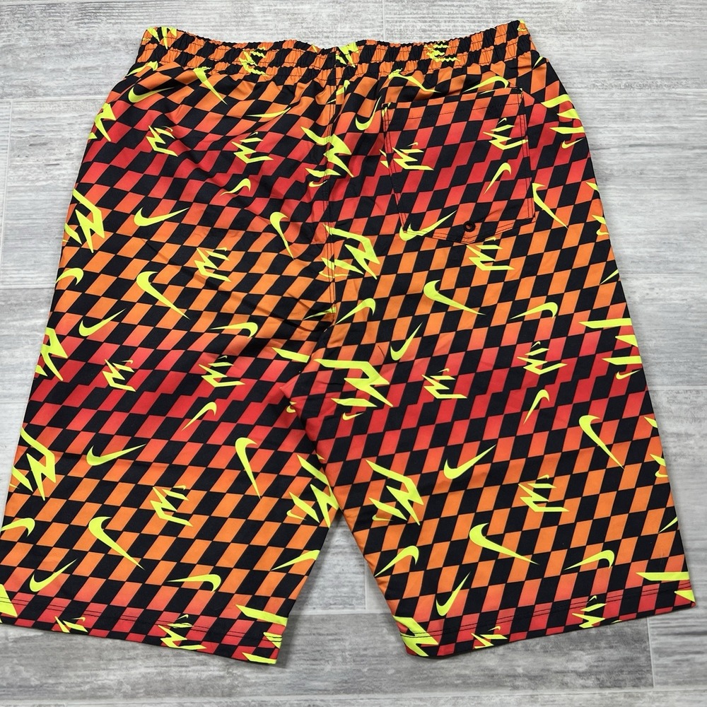 Nike 3Brand By Russell Wilson Boys XL Swimming Trunks‎ Gradient Check Red/Orange - Picture 7 of 7
